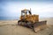 Bulldozer on the beach