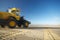 Bulldozer on beach