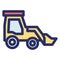 Bulldozer, bulldozer vehicle Isolated Vector Icon which can be easily modified or edited