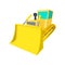 Bulldozer cartoon icon