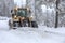 Bulldozer Clearing Snow