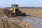 The bulldozer compares the drawn fields, Kedainiai, Lithuania