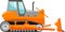 Bulldozer Icon in Flat Style. Vector Illustration