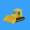 bulldozer isometric 3d object illustration