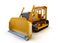 Bulldozer on white