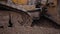 Bulldozer Wworking, Track-Type Loader Bulldozer Excavator Machine Doing Earthmoving Work