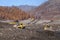 Bulldozers and Front Loader works in mountainous areas