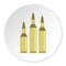 Bullet ammunition icon circle