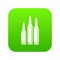 Bullet ammunition icon digital green