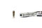 Bullet with blur automatic gun pistol white background