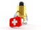 Bullet character holding first aid kit