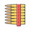 bullet clip color icon vector illustration