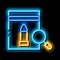 Bullet Evidence Poly Bag neon glow icon illustration