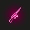 bullet, gang, criminal, gun neon style icon. Simple thin line, outline  of mafia icons for ui and ux, website or mobile