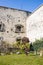 Bullet holes on the historic Citadel in Budapest, Hungary