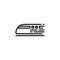 Bullet train icon stock of transportation vehicles isolated vector