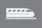 Bullet train on rail road over black background vector to mean speedy delivery system