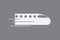 Bullet train running fast icon using white color on dark background vector to mean fast delivery system