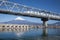 Bullet train Tokaido Shinkansen with view of mountain fuji