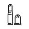 bullet types line icon vector illustration