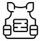 Bulletproof vest protection icon outline vector. Tactical proof