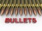 Bullets arranged in a row