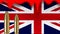 bullets on blur United Kingdom flag with blood concept showing humble for nation