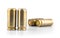 Bullets cartridge isolated on white background, bunch of shells for a gun, weapon ammo
