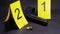 Bullets and gun at crime scene