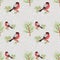 Bullfinch seamless background