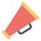 Bullhorn Color  Vector Icon which can easily modify or edit icon