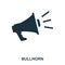 Bullhorn icon. Line style icon design. UI. Illustration of bullhorn icon. Pictogram isolated on white. Ready to use in