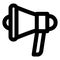 Bullhorn, loudhailer Bold Outline vector icon which can be easily modified do edit