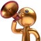 Bullhorn man promotion speaking megaphone character icon