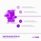 bullhorn, marketing, mobile, megaphone, promotion Infographics Template for Website and Presentation. GLyph Purple icon