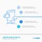 bullhorn, marketing, mobile, megaphone, promotion Infographics Template for Website and Presentation. Line Blue icon infographic