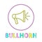 Bullhorn Round Linear Icon for Volume Regulation