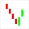 Bullish engulfing candlestick chart pattern. Candle stick graph