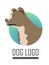Bullmastiff Dog Logo on White Background