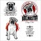 Bullmastiff dog - vector set for t-shirt, logo and template badges