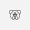 Bullmastiff vector icon sign symbol