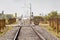 Bullock cart over open level crossing