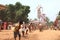 Bullock effigies in temple festival