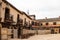 Bullring and belfry at Plaza Mayor, Pedraza, Spain