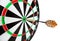 Bulls eye target with dart