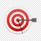 Bulls eye target icon, cartoon style