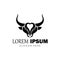 bulls head logo vector icon illustration design template