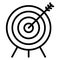 Bullseye, dart board, goal Vector icon which can easily modify