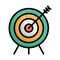 Bullseye, dart board, goal Vector icon which can easily modify