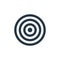 bullseye icon vector from business and management concept. Thin line illustration of bullseye editable stroke. bullseye linear